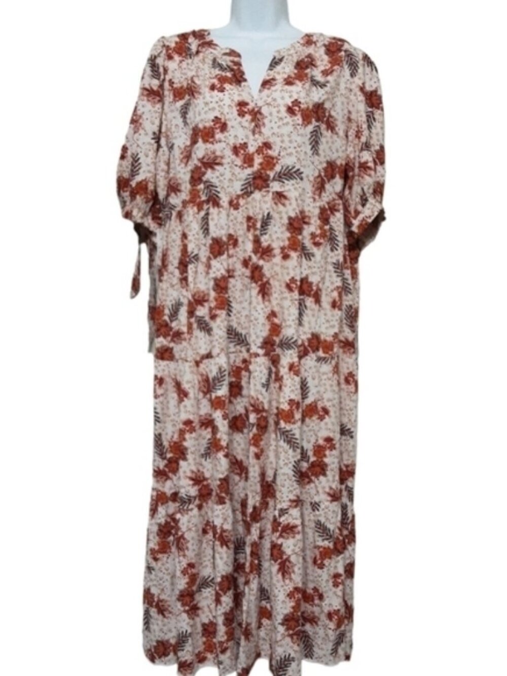 Jacquie the label women maxi dress floral tiered M Boho Fairy Festival fall y2k